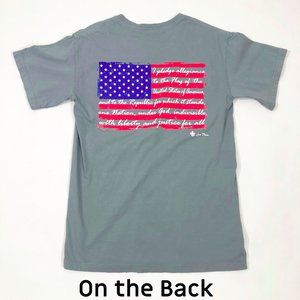 NWOT Jane Marie Gray Patriotic Flag Womans Tee